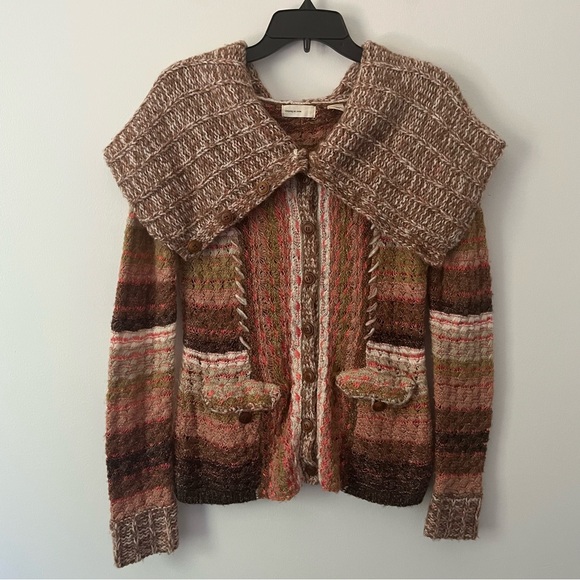 Anthropologie Sweaters - Anthropologie Sleeping On Snow Ouray Knit Cardigan Wool Bohemian Medium